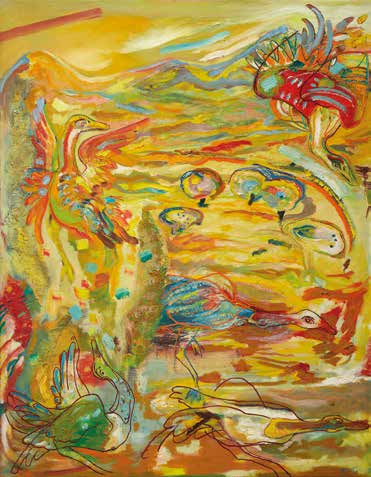 Paisaje con aves